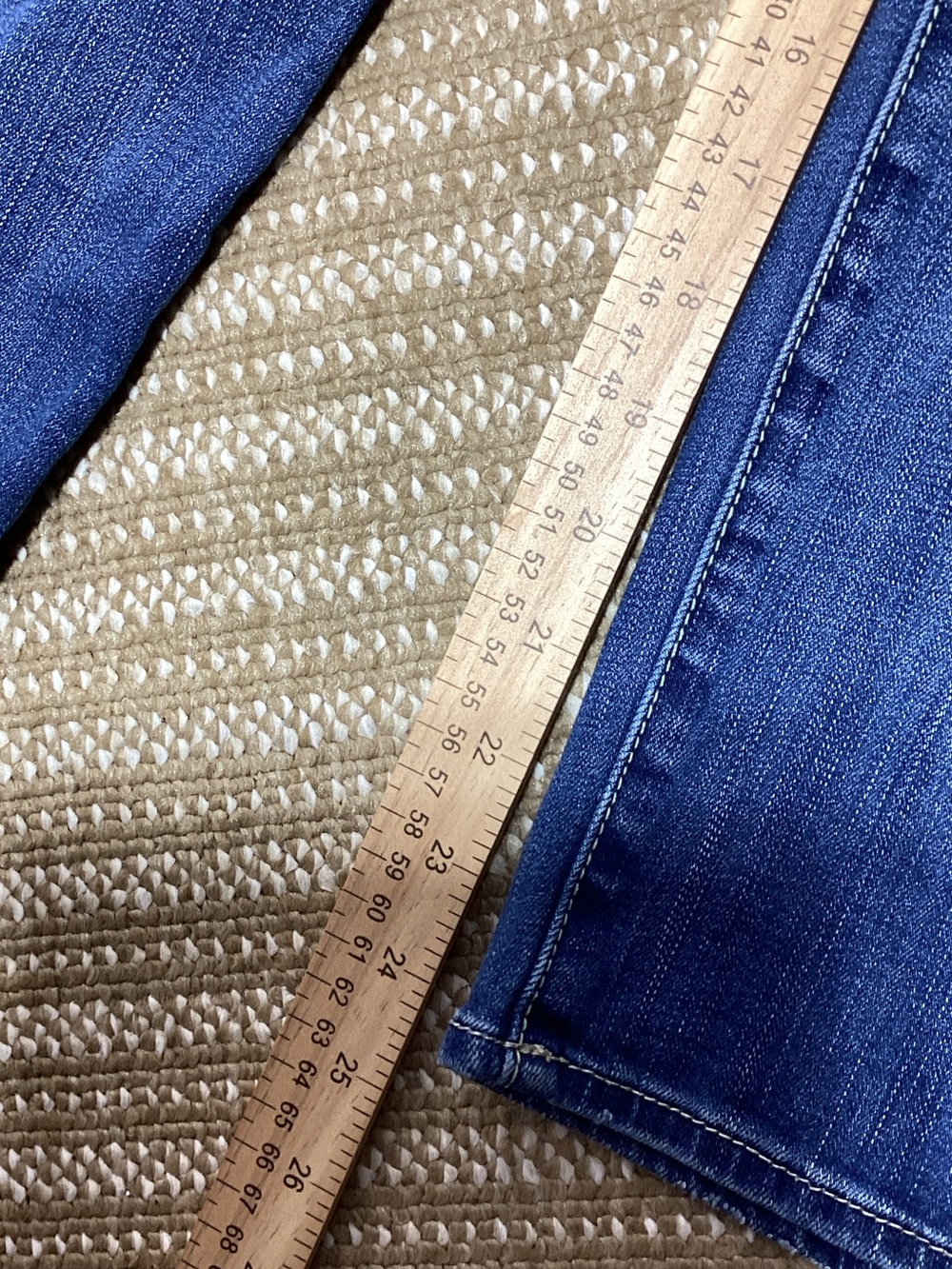 American Eagle Artist Crop Super Stretch Size 12 Blue Denim Jeans - Picture 12 of 14